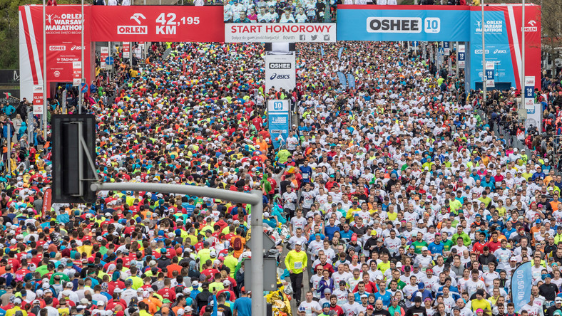 Kilkanaście tysięcy osób szykuje się do startu w szóstej edycji Orlen Warsaw Marathon, będącego jednocześnie 88. mistrzostwami kraju mężczyzn, oraz do Biegu Oshee na 10 km. Start o godz. 8.45 na Wybrzeżu Szczecińskim, meta przy Stadionie Narodowym.