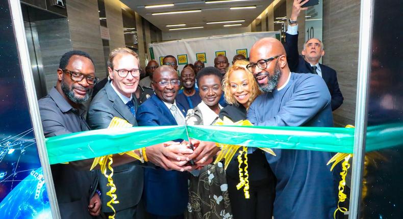 Bawumia opening MTN’s new global connect network operation and service operating centres in Accra.