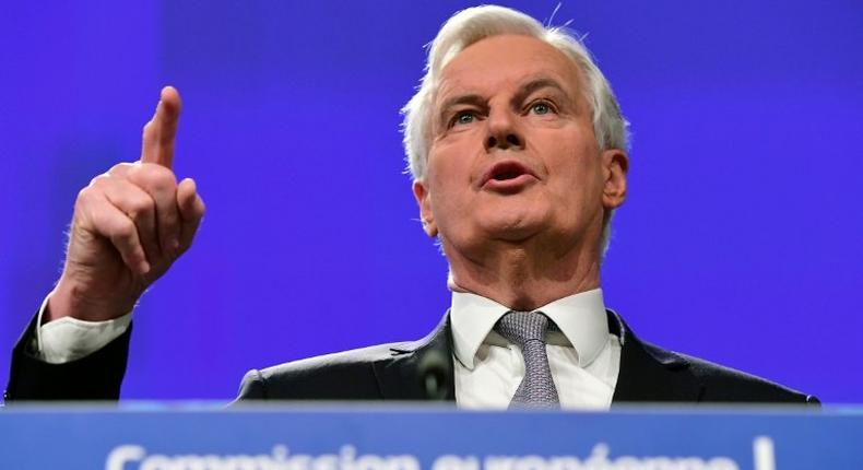 Michel Barnier addresses a press conference at the European Commission in Brussels, on December 6, 2016