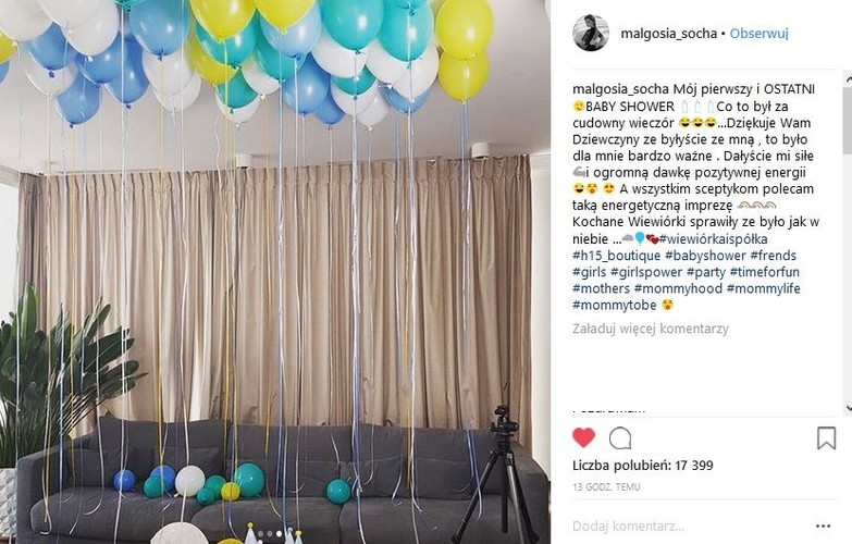 baby shower Małgorzaty Sochy