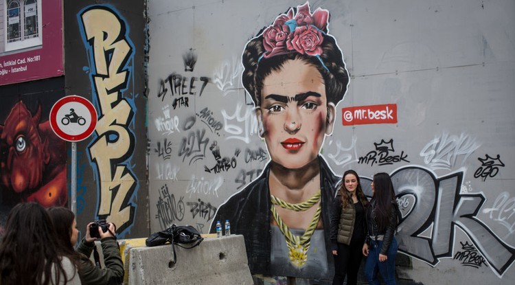 Frida Kahlo-graffiti