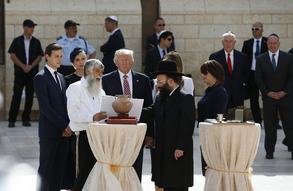 ISRAEL USA DIPLOMACY (US President Trump in Israel)