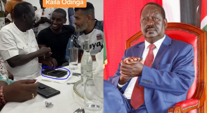 Raila Odinga's phone tied with rubber band on his birthday causes hilarious reactions