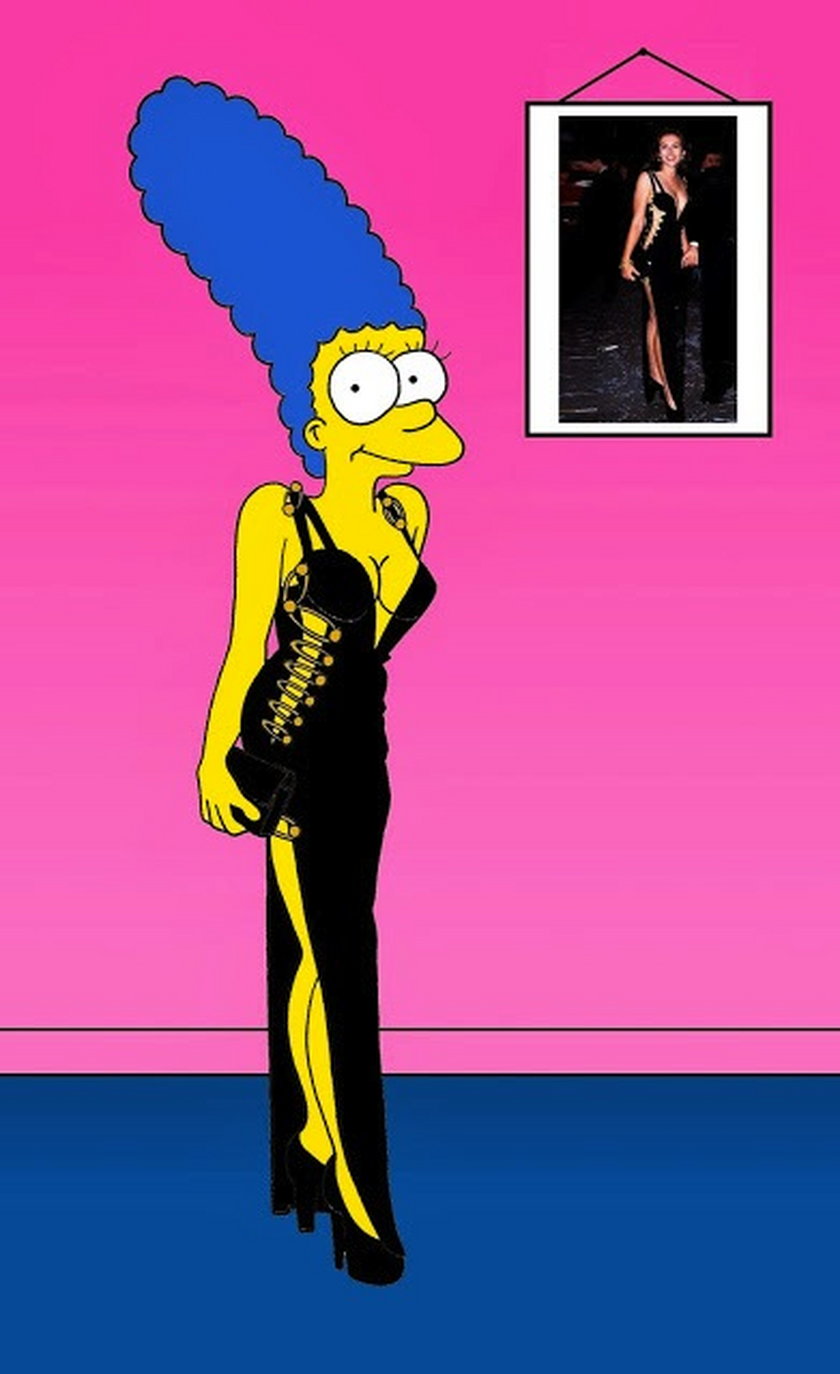 Marge Simpson jako Elisabeth Hurley