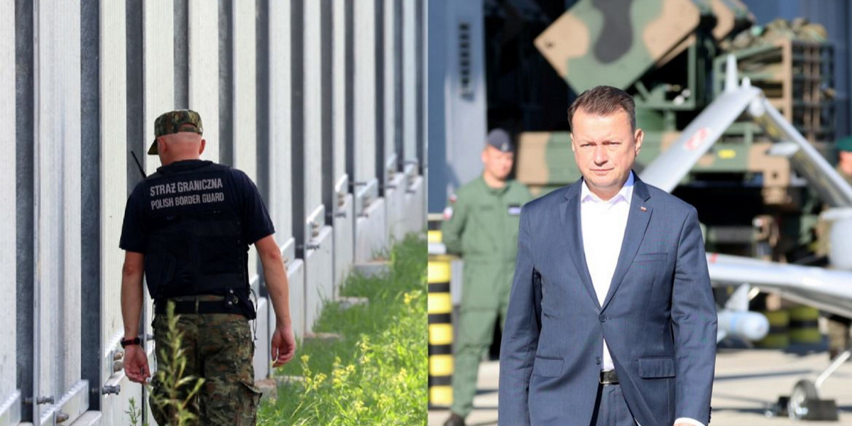 Pytanie dotyczące zapory na granicy z Białorusią przedstawił minister obrony narodowej Mariusz Błaszczak