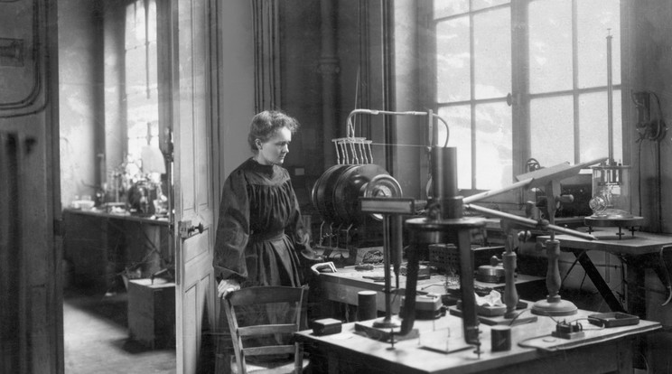 Madame Curie a laboratóriumában 1905 körül / Fotó: Getty Images