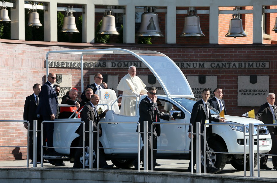 Papież Franciszek w Łagiewnikach