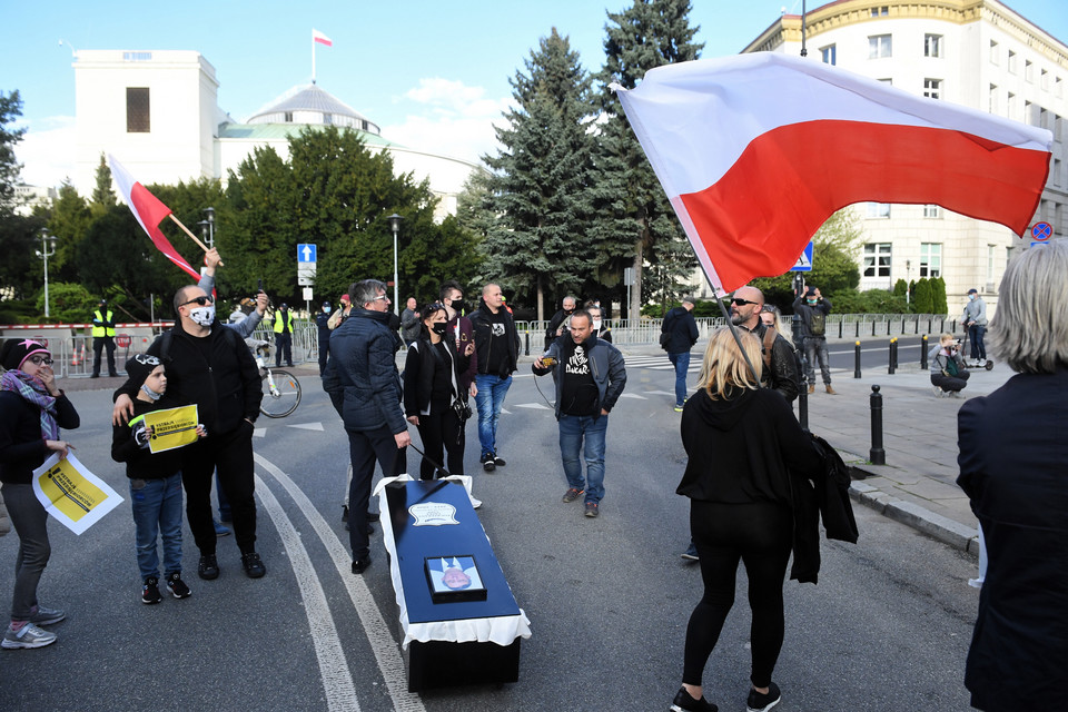 Warszawa: protest przedsiębiorców