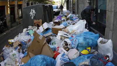 Śmieci w Madrycie