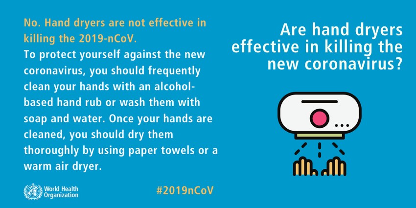 Da li sušač za ruke može da ubije korona virus?