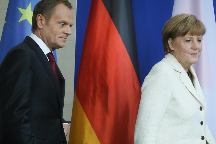 Donald Tusk przekonuje kanclerz Niemiec do pomysłu europejskiej unii energetycznej, fot. PAP/Paweł Supernak