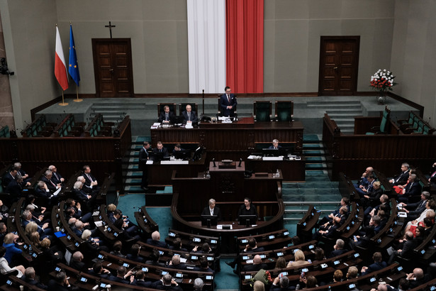 Szymon Hołownia przemawiał na pierwszym posiedzeniu Sejmu X kadencji