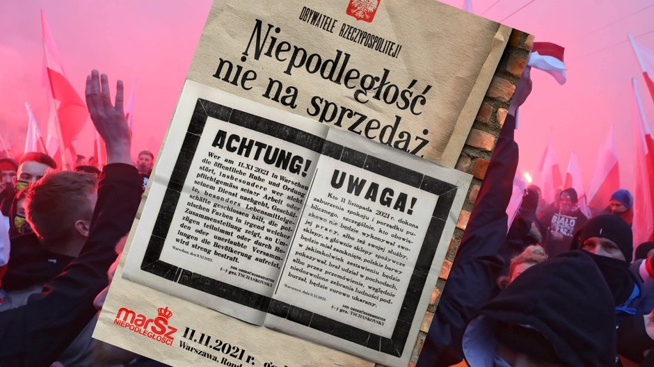 Kontrowersyjny plakat Marszu Niepodległości