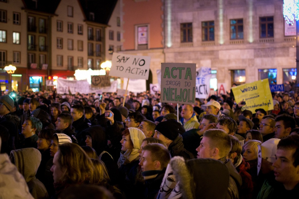 Manifestacja Anty ACTA - Wrocław, fot. Damian Mękal/ Daj znać