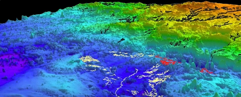 Topografia powierzchni Marsa ujawniająca wpływ pradawnego oceanu