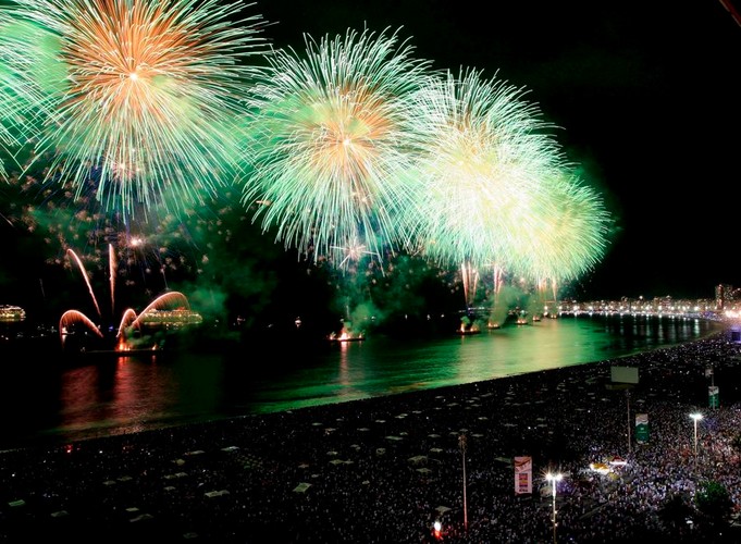 Wielki pokaz fajerweków w Brazylii