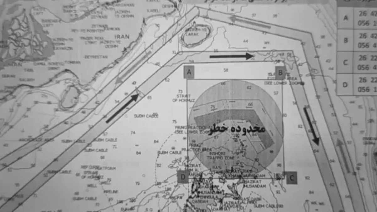 Mapa - kako izbeći mine u Ormuskom moreuzu