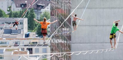 Ekstremalne chodzenie po linie. Śmiałkowie pobili rekord