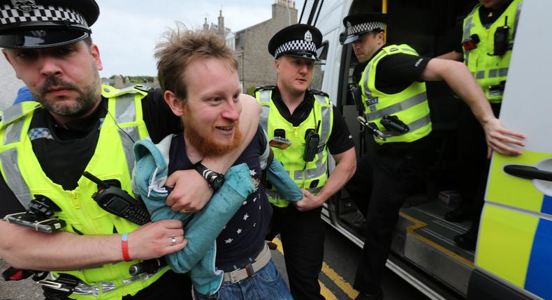 Scotland police arrest a man (illustrative purposes only)