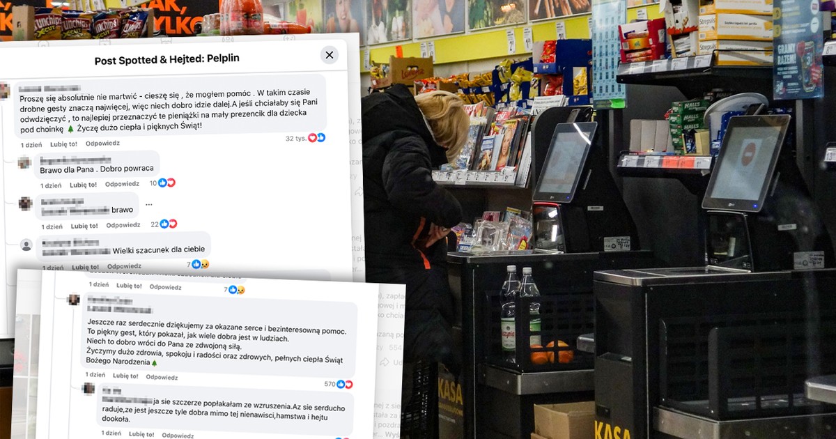 Klient Biedronki w Pelplinie wzruszył Polaków. Zapłacił dziewczynce za zakupy. Rozmawialiśmy z nim
