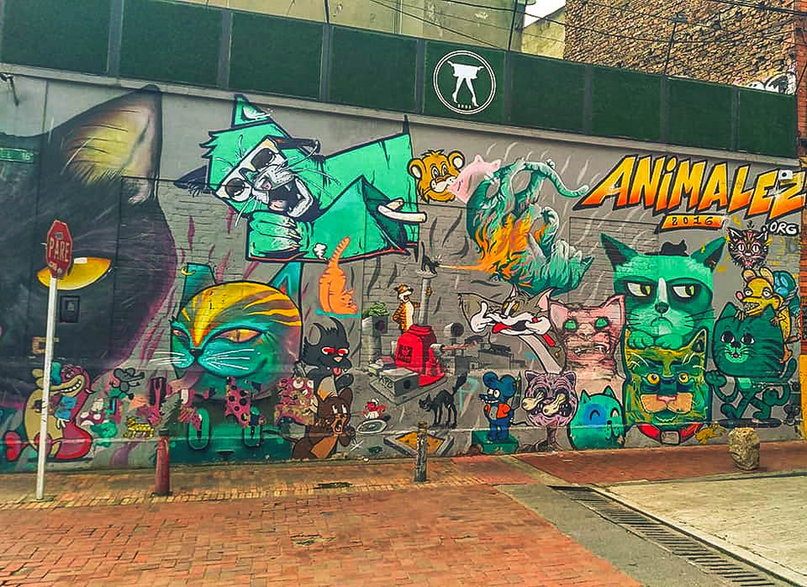 Murale w Bogocie. Zdjęcie własne