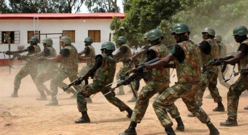 A group of Nigerian soldiers