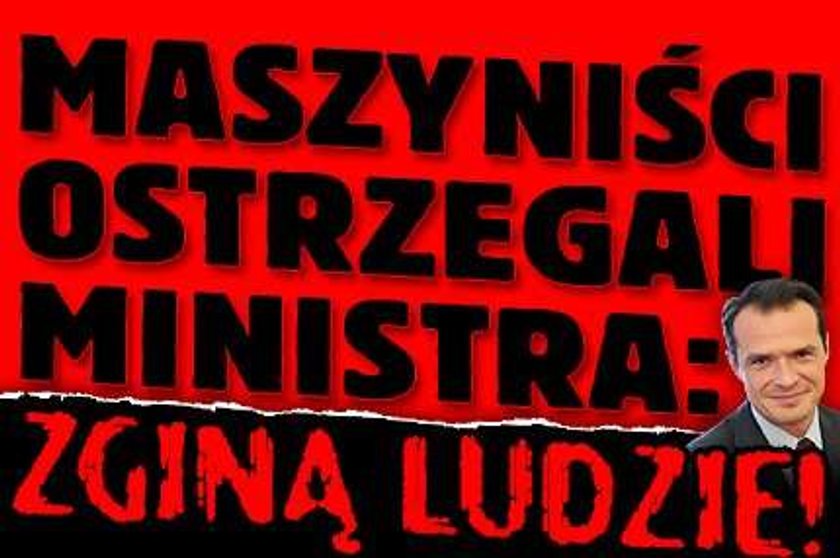 Maszyniści ostrzegali ministra: Zginą ludzie