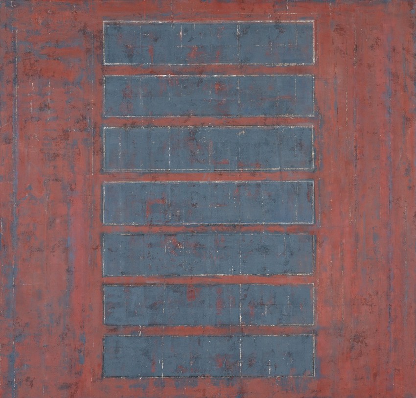 Donkov, Samoreferentsnost oblika, 2021, akrilik na sargiji, 200x215cm