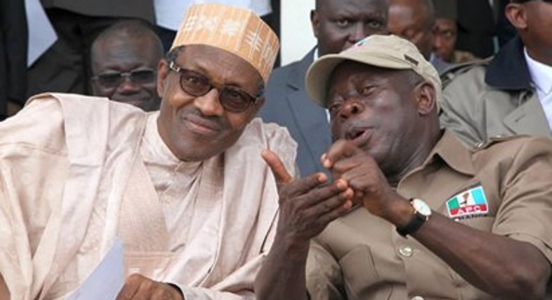 President Buhari and Adams Oshiomhole