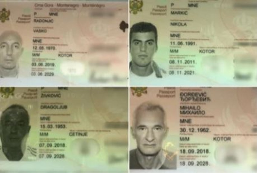 Uhapšeni pomorci: Radonjić Vasko, Živković Dragoljub, Markić Nikola, Đorđević Mihailo 