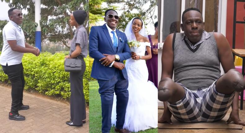 Groom reveals to bride on wedding day after exchange of vows that he has no legs (video)