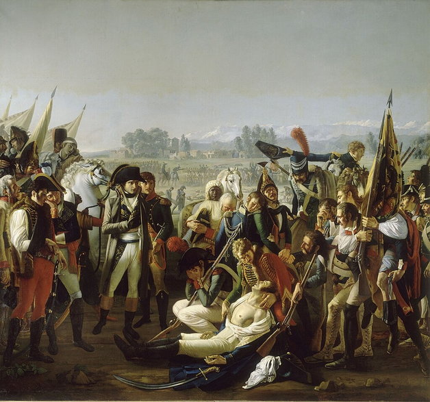 Napoleon nad ciałem generała Louisa Desaix, obraz Jeana Broca