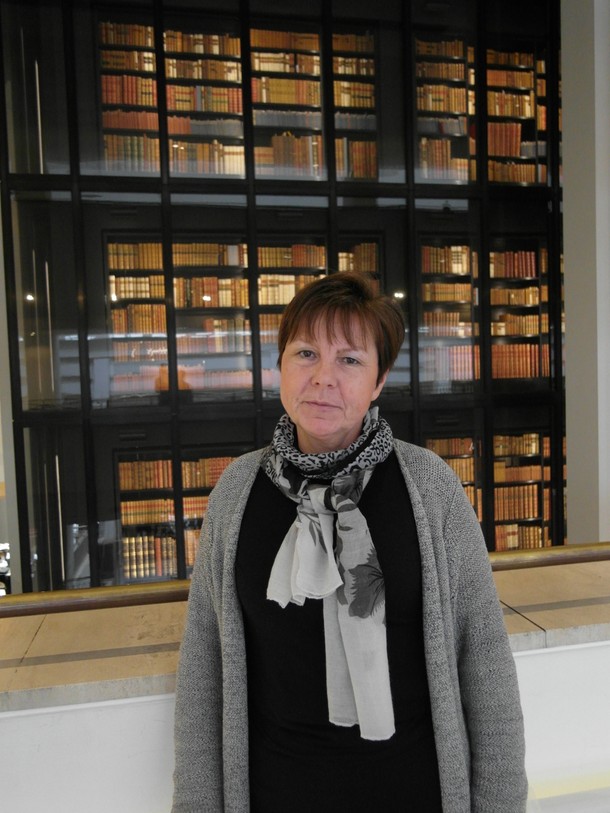 Prof. Aleksandra Skrzypietz w British Library w Londynie.