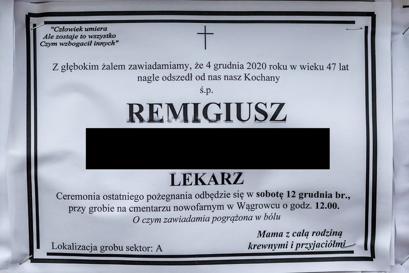 Pogrzeb Remigiusza D. († 47 l.)