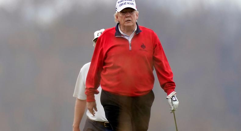 Donald Trump at Trump National Golf Club in Sterling, Virginia, in November 2020.