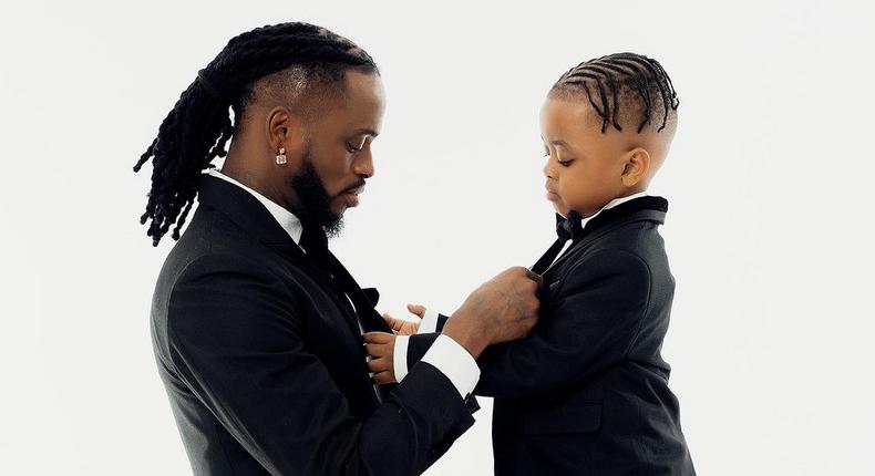 Diamond Platnumz and his son Naseeb Junior