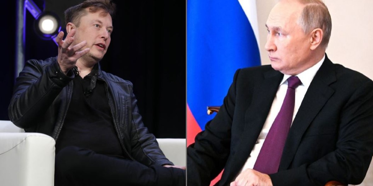 Elon Musk i Władimir Putin