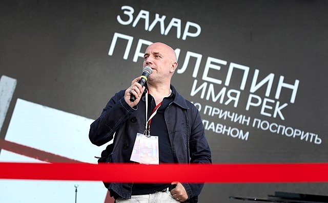 Zachar Prilepin na spotkaniu z czytelnikami w Moskwie w 2020 r.