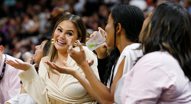 Chrissy Teigen at Miami Heat