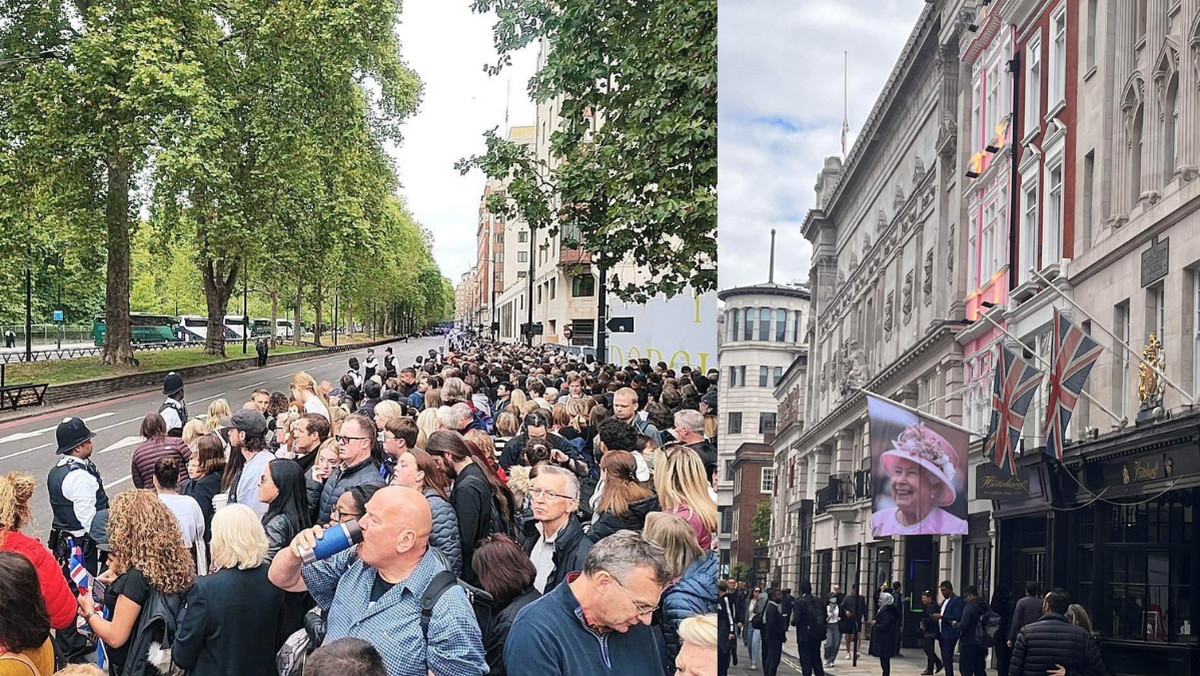 Ulice Londynu w dzień pogrzebu Elżbiety II