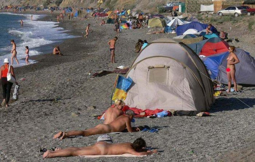Plaża nudystów na Krymie
