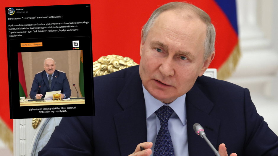 Słowa Łukaszenki nie spodobają się Putinowi (fot. screen: Twitter/Bielsat_pl)