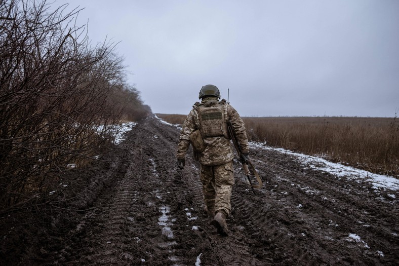Soldado ucraniano en Donetsk, diciembre de 2023.