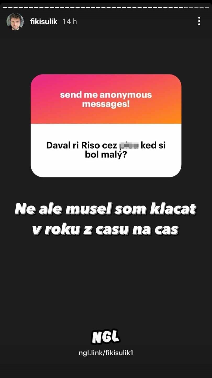 Filip Sulík odpovedal na anonymné otázky.
