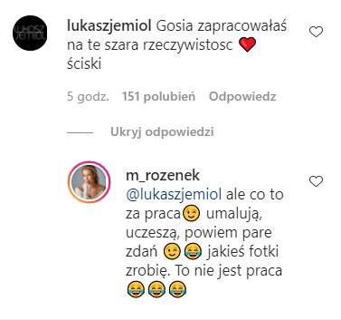 Screen z profilu Małgorzaty Rozenek-Majdan na Instagramie