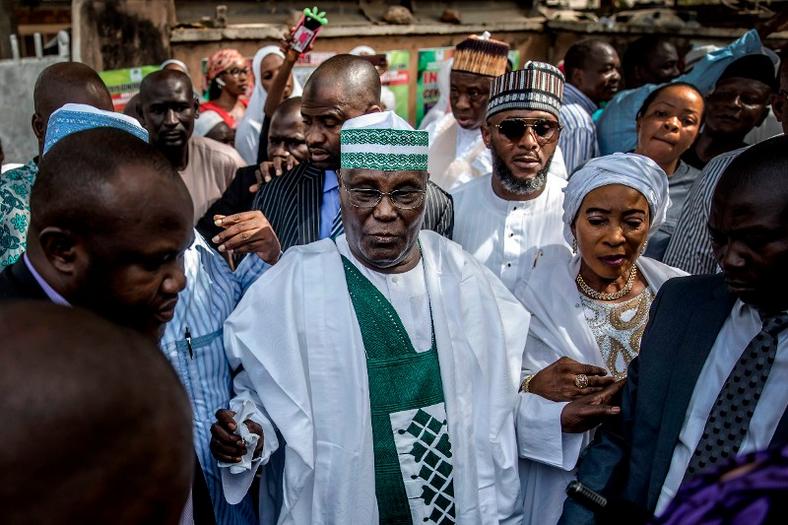 Atiku, Wife Cast Their Votes In Adamawa 