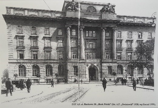 Krakowski Oddział Banku Polskiego SA przy ul. Basztowej. Fot. Agencja Fotograficzna Światowid, 1928