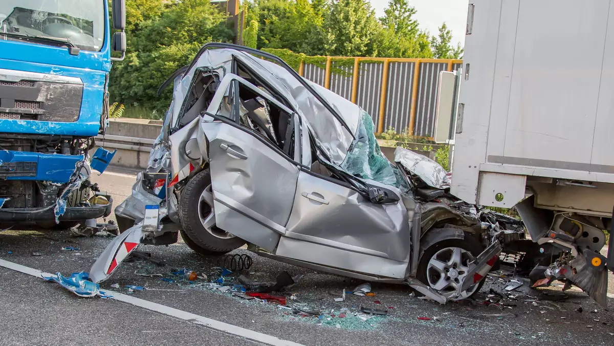 Wypadek na autostradzie