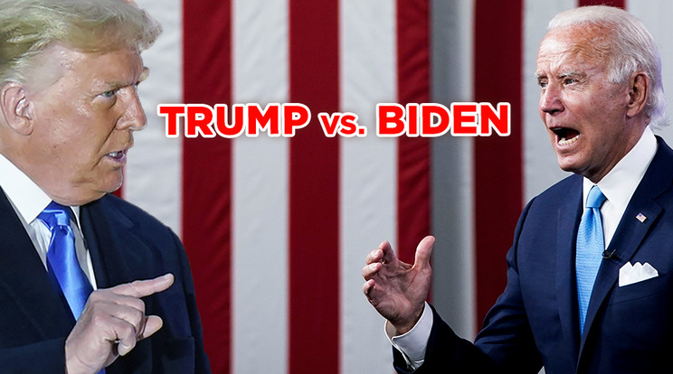 Tudjuk, hogy már ígértük párszor, de most már tényleg pár órán belül eldőlhet, Trump vagy Biden lesz-e Amerika elnöke / Grafika: Séra Tamás