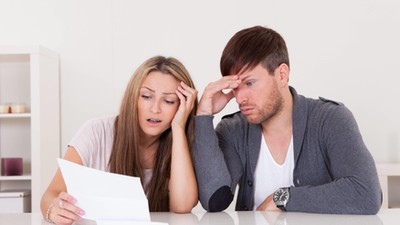 Shock portrayed on man's face